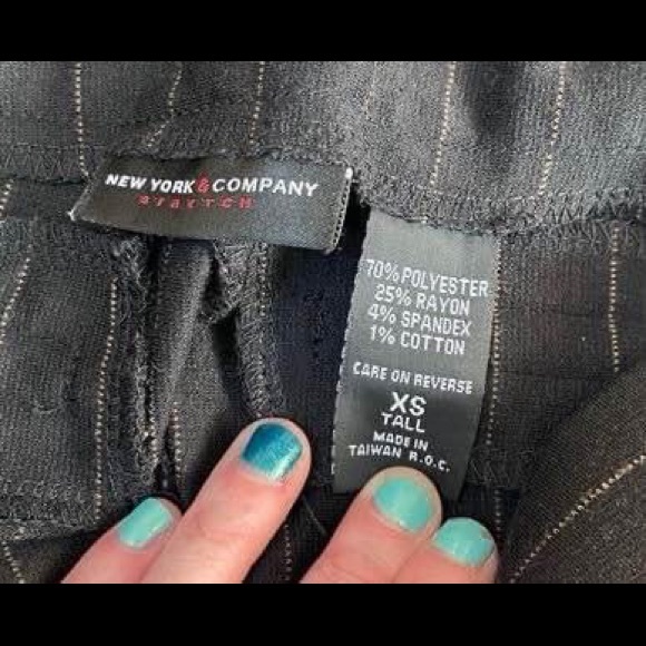 NY and Co - Black with tan pin stripe - wide leg - Size XS (fits like a small) - Picture 2 of 2